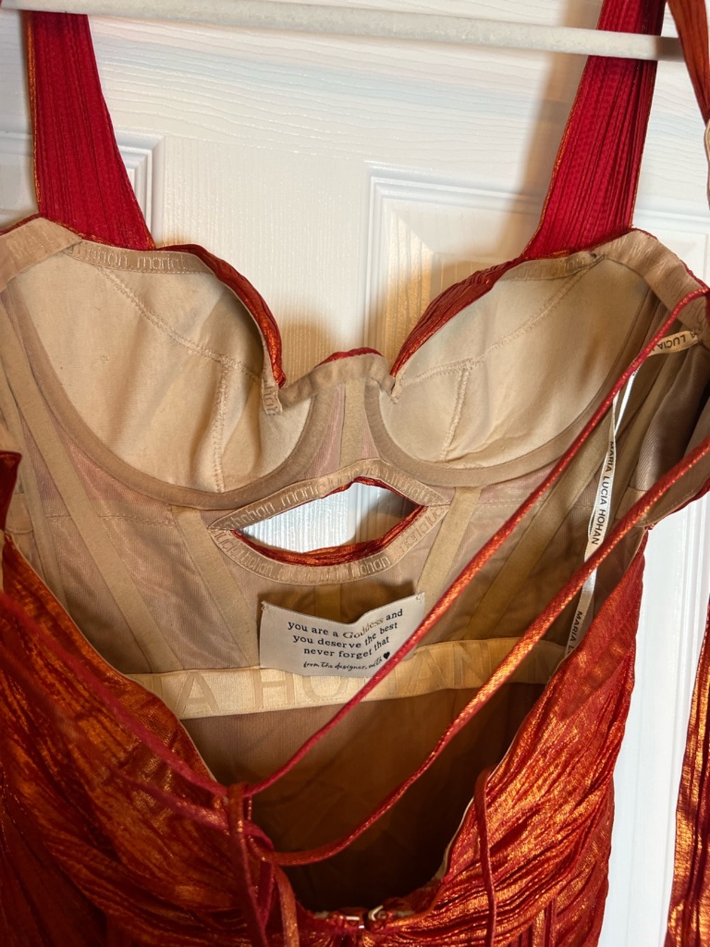 NEW Maria Lucia Hohan Margaux Gown in Sangria - Picture 7 of 11